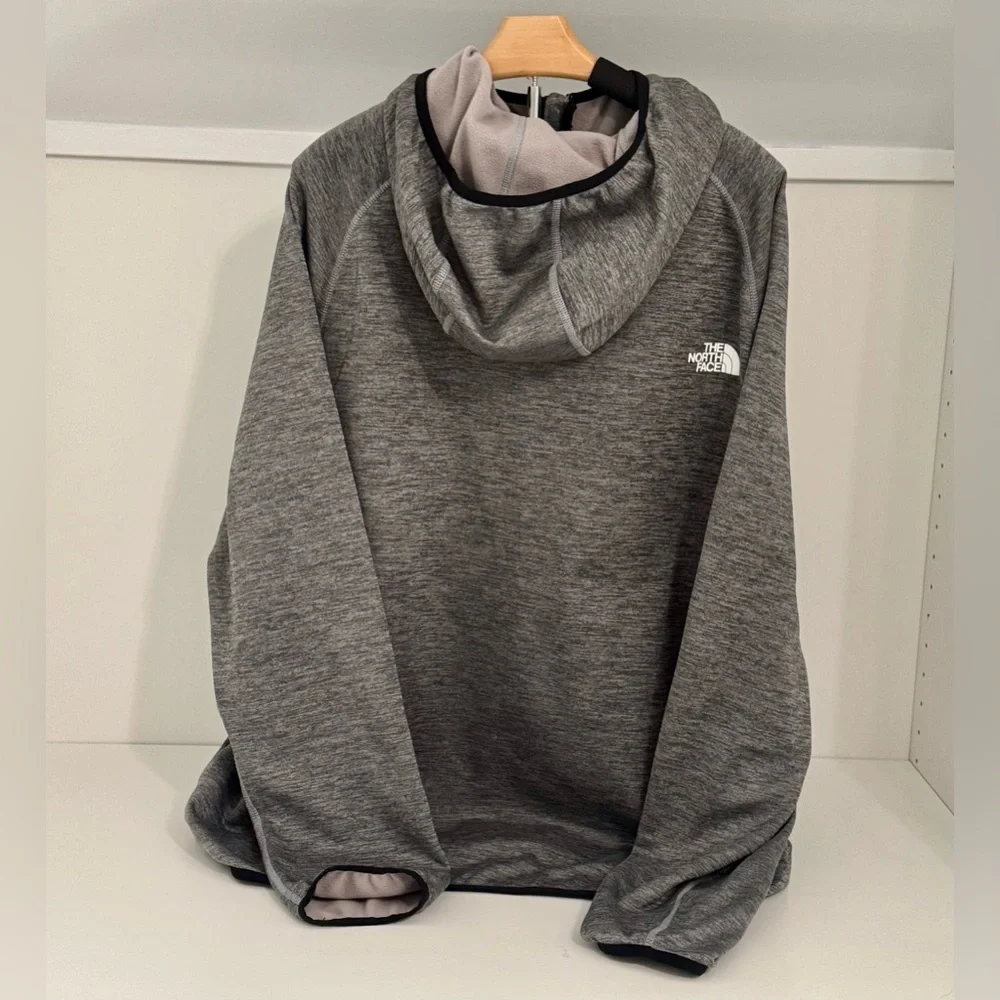 The North‎ Face Canyonlands Mens Performance Fleece Gray Hooded Jacket XXL
